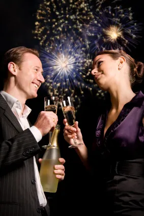 Couple watching Fireworks